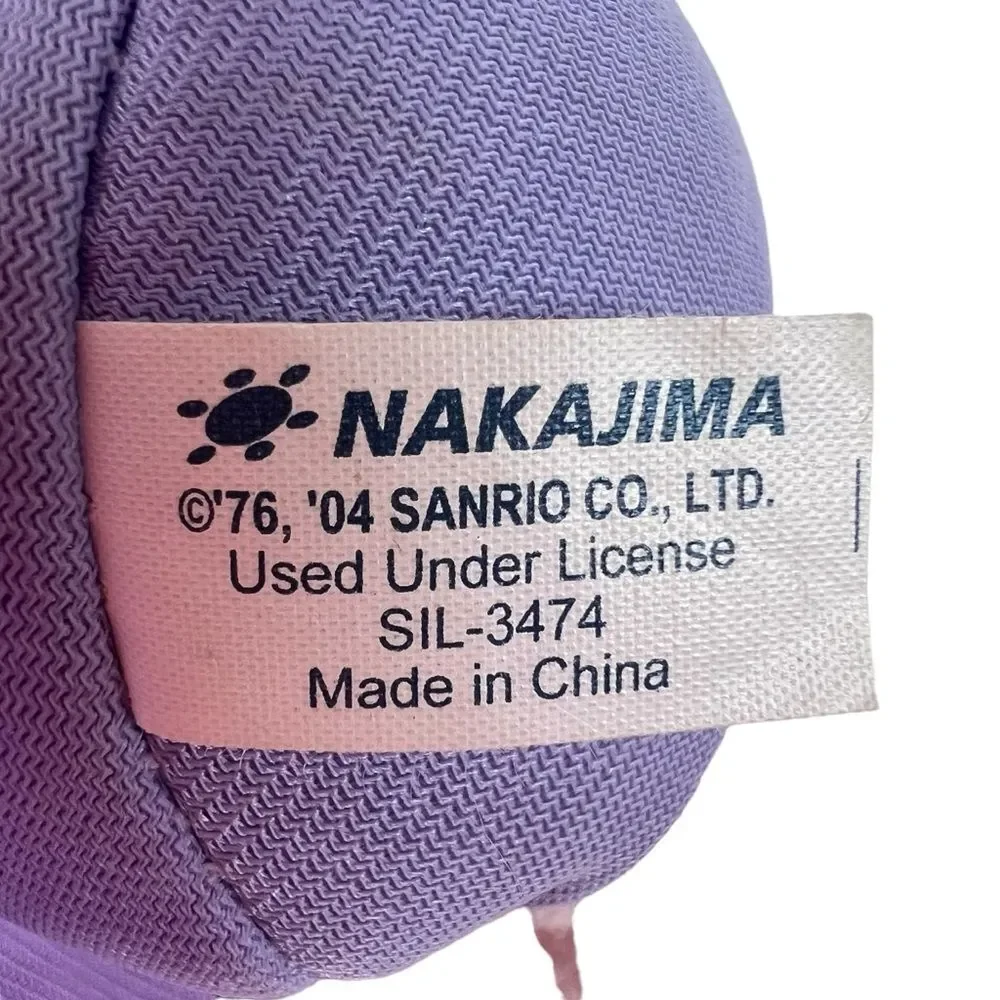 Sanrio Hello Kitty Nakajima Plush With Pom Poms Purple Cheerleader 7” 2004